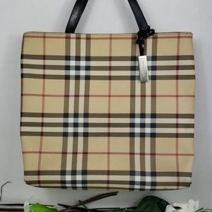 Burberry Vintage Nova Check Canvas Tote